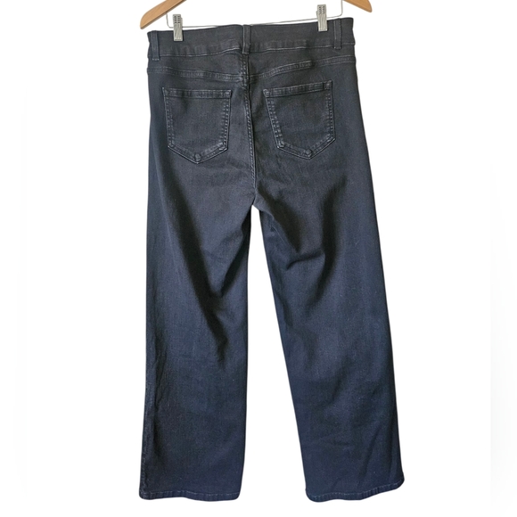 J. Jill Denim Women's Black High Rise Wide Leg Modern Jeans, Size 12 Petite - Picture 7 of 9